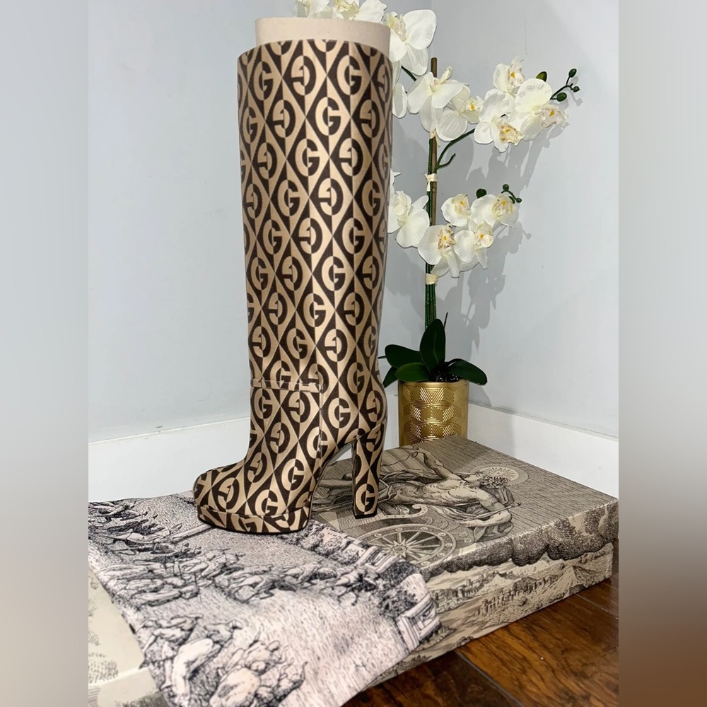 Gucci GG Rhombus Platform Boots •BRAND NEW• With Original Box, Dustbags+Receipts